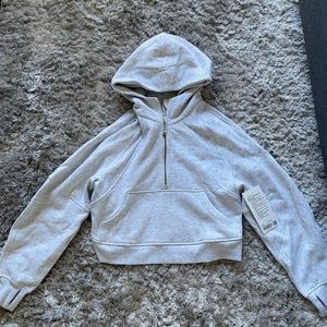 Lululemon Scuba Oversized 1/2 Zip Hoodie - Heathered Gray